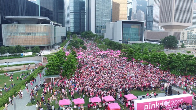 Hong Kong's 2015 LGBTQ rally. Photo: Pink Dot.