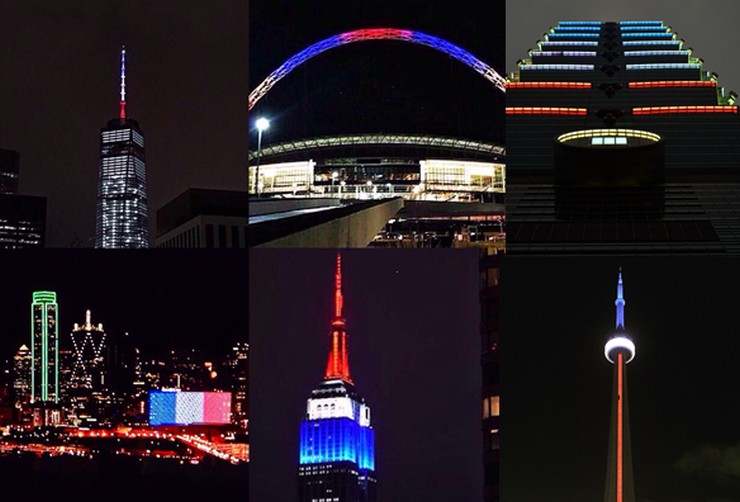 french flag buildings monuments