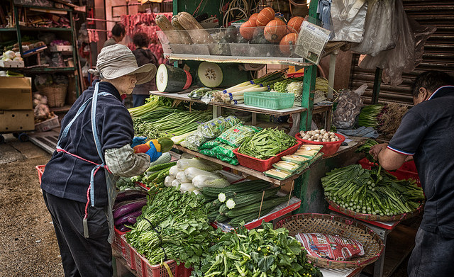 hong kong vegetable seller