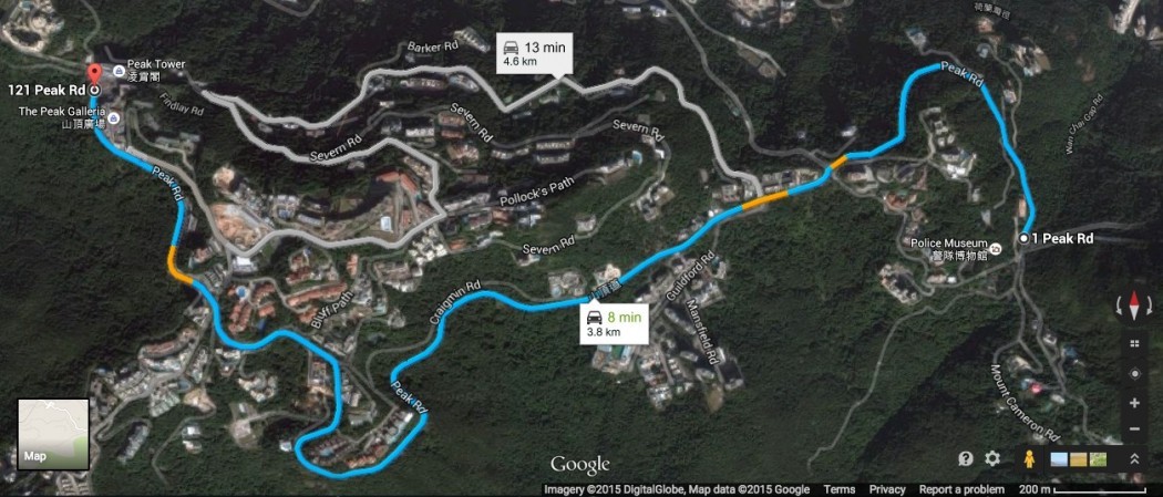 Google map peak road