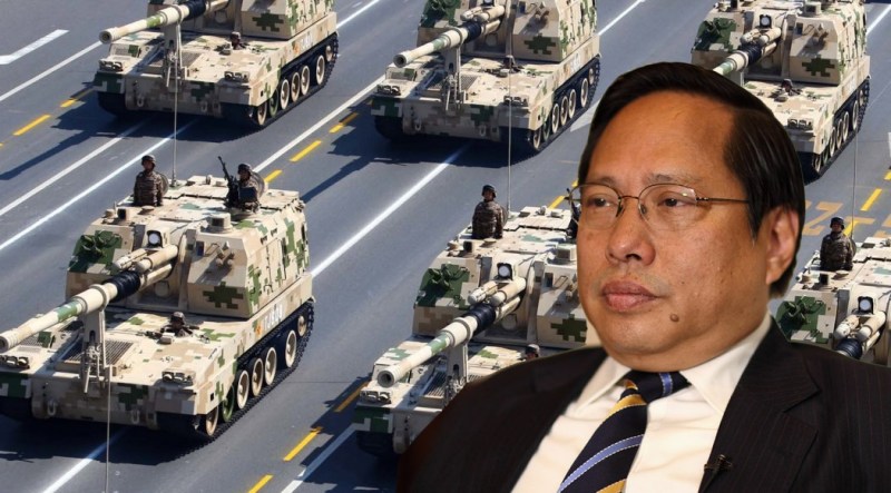 Albert Ho on military parade