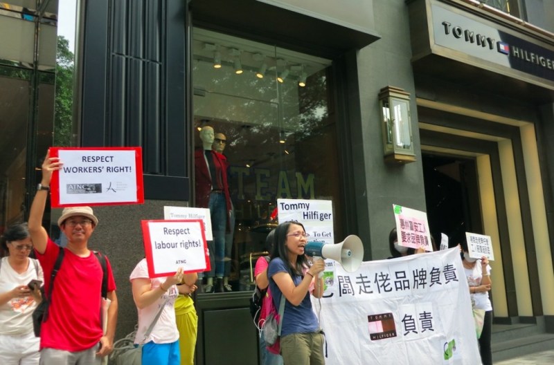 guangdong workers protest in hk