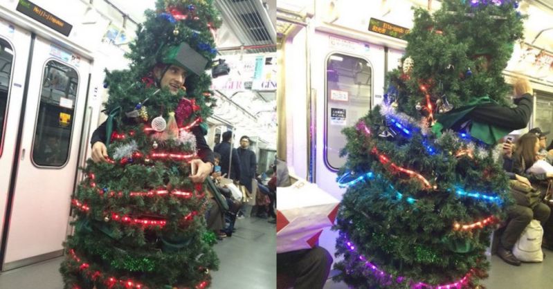 human christmas tree tokyo