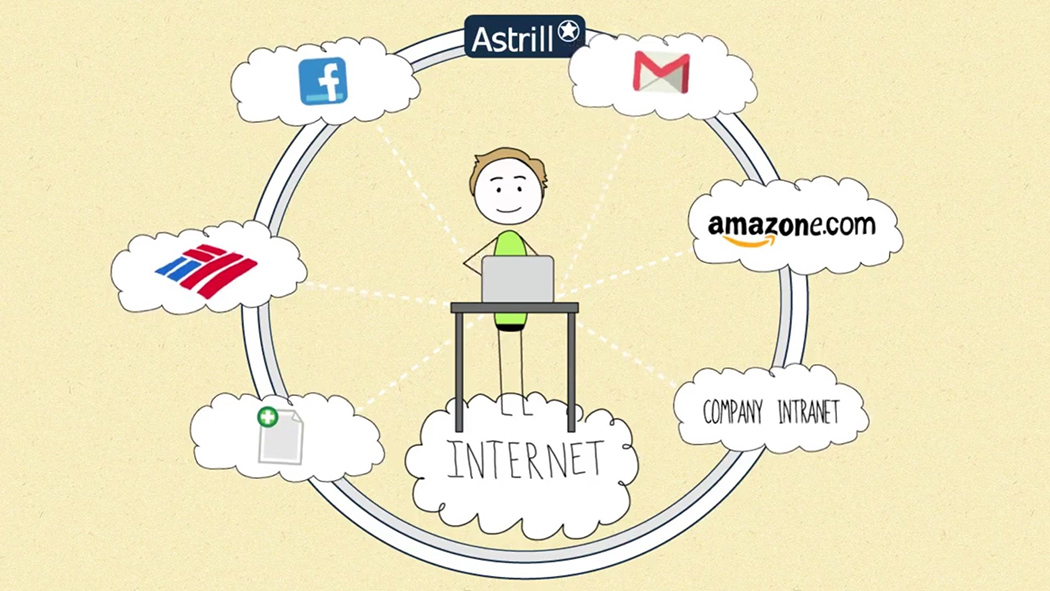Screenshot of a promotion video of a VPN.