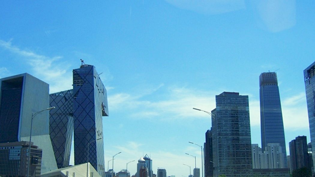 CCTV headquarters (left) and Beijing World Trade Center (right)