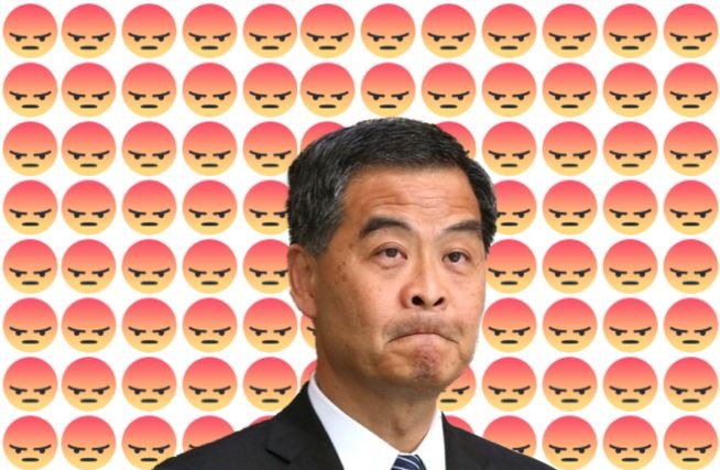 cy leung facebook angry emoji