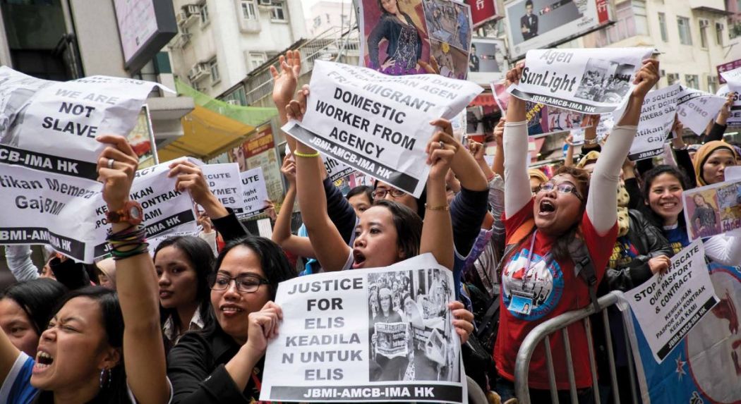Domestic workers in protest