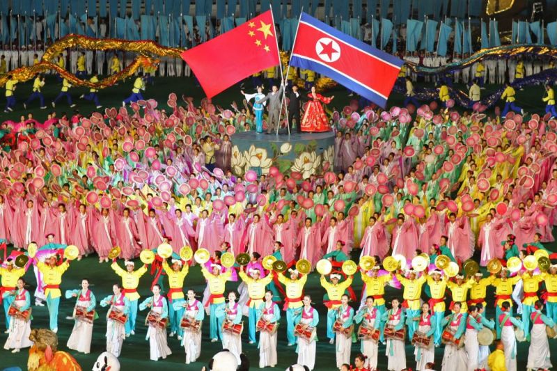 The close China-North Korea relationship celebrated at the Mass Games in Pyongyang.