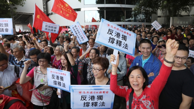 pro-beijing rally