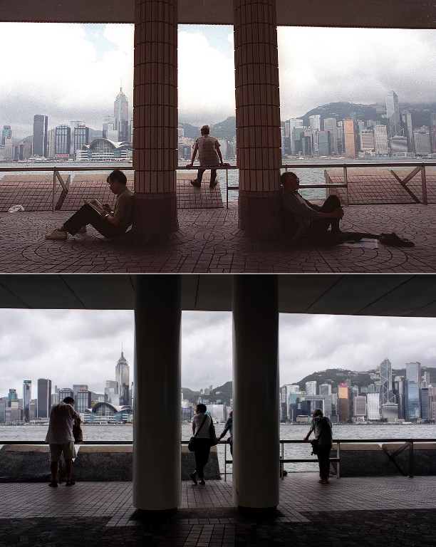 now and then hong kong compared old photo