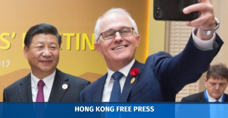 Xi Jinping and Malcolm Turnbull.