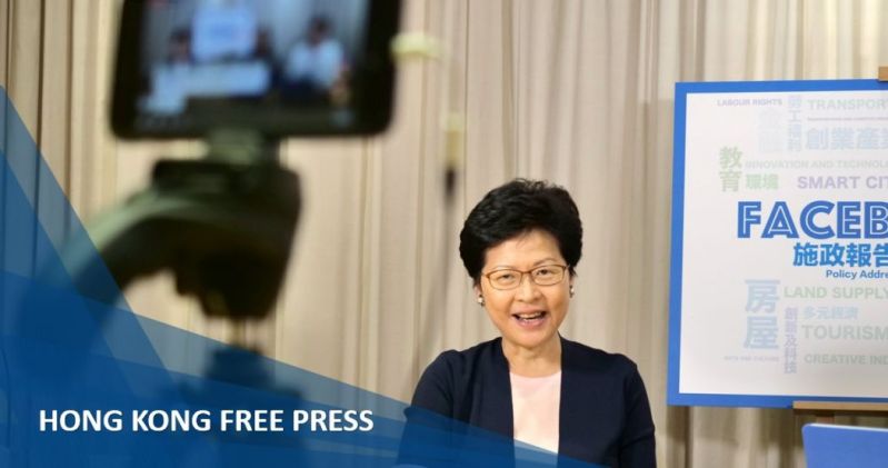 carrie lam facebook live feature image