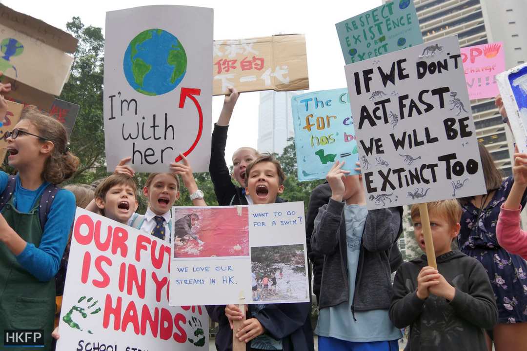 Climate change march school