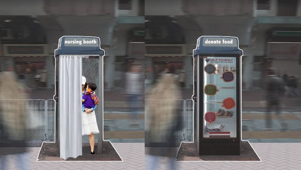 Hong Kong repurposed telephone booth