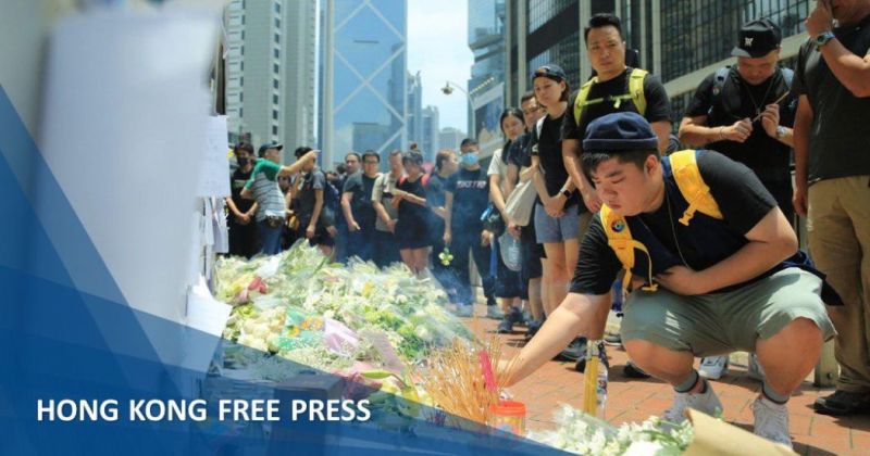 flowers protester man fall extradition