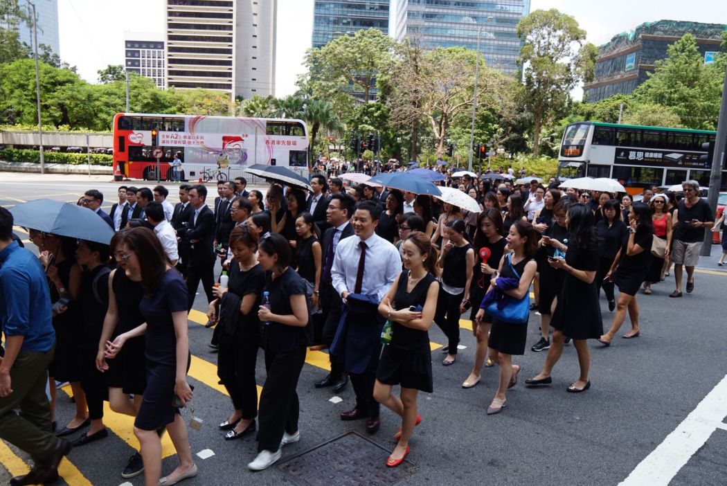 Hong Kong lawyers march protest