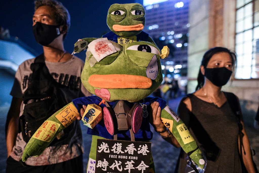 Pepe the frog Hong Kong protest symbol