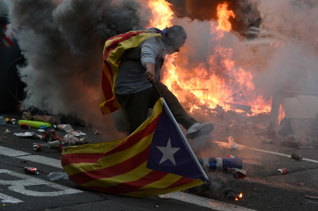 Catalonia Spain Hong Kong protests