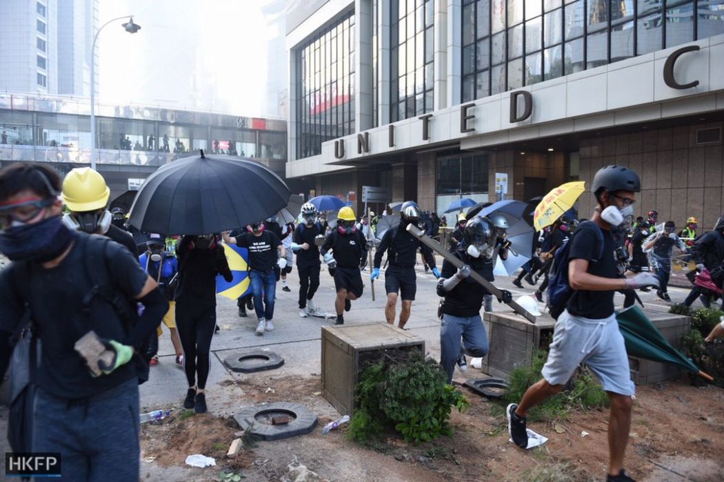 October 1 National Day protests Hong Kong Island