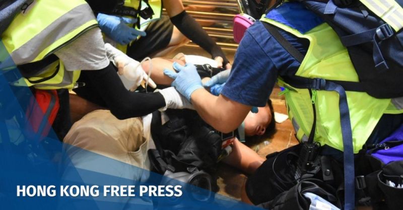 Shue Yan University student first-aider injured "November 2"