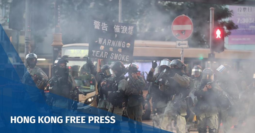 "November 10" Tsuen Wan shopping tear gas protest