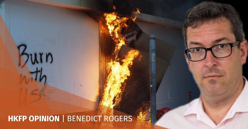 Benedict Rogers burn with us Hong Kong protest brink collapse