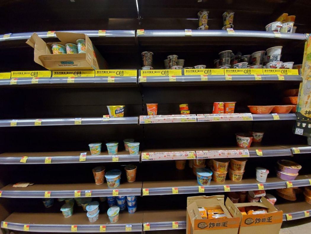 supermarket panic buying