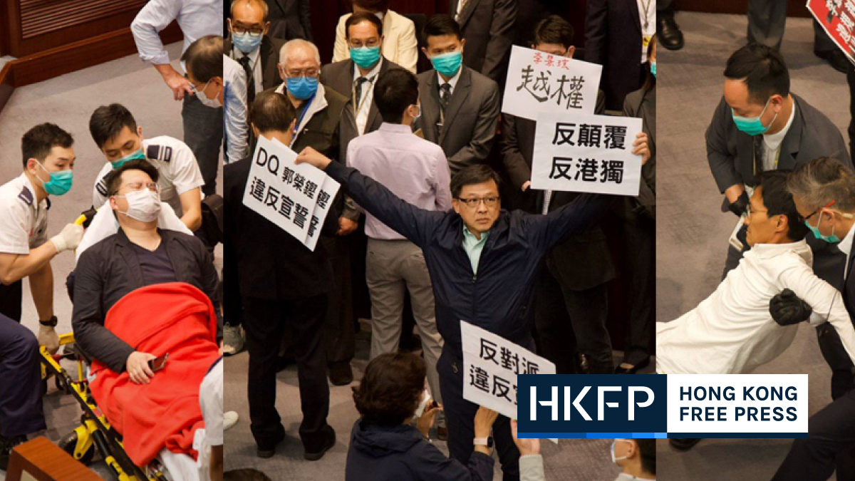 Chaos at Hong Kong’s legislature as lawmakers battle for control of committee