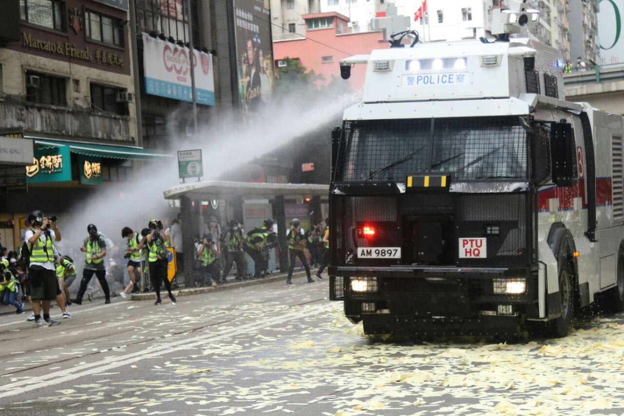 water cannon police causeway bay 1 July 2020