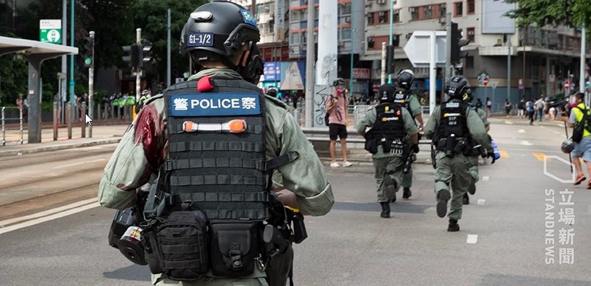 Police stabbing Causeway Bay July 1, 2020