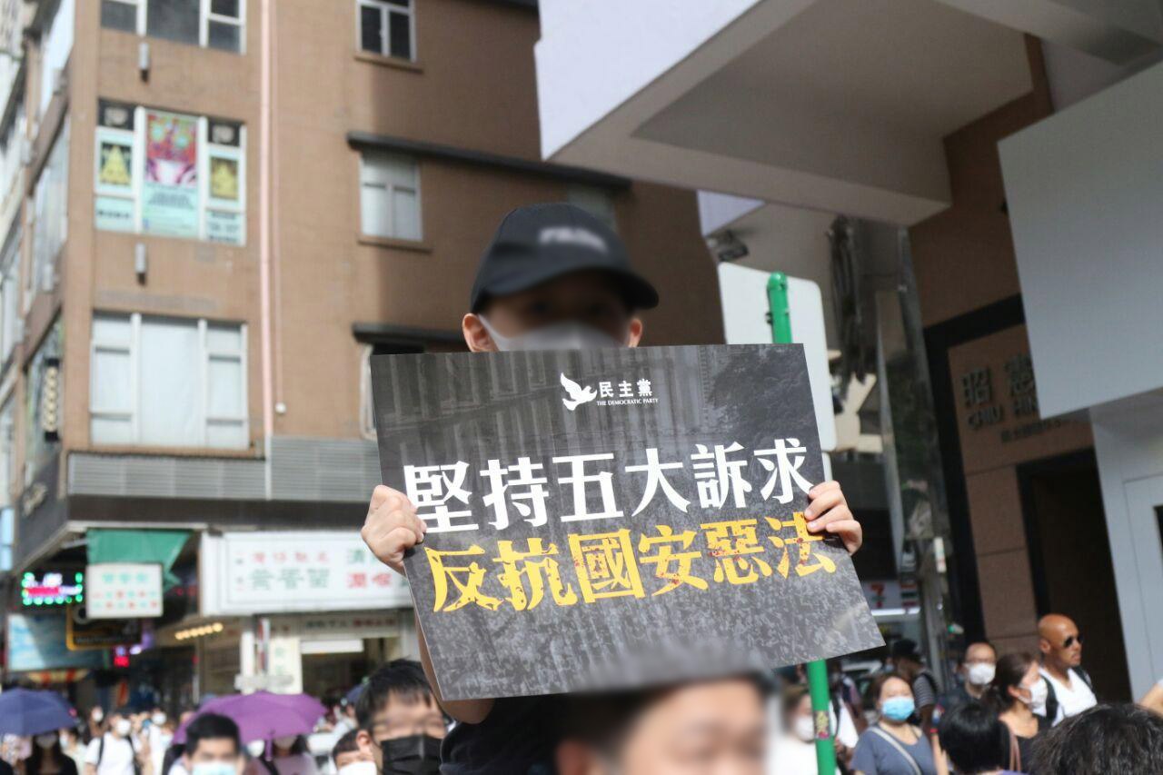protest march five demands 1 July 2020 causeway bay