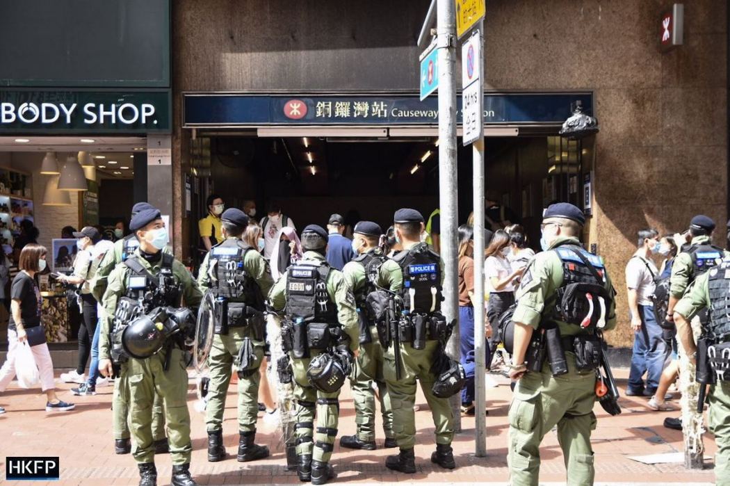 October 1 Causeway Bay Police stop and search