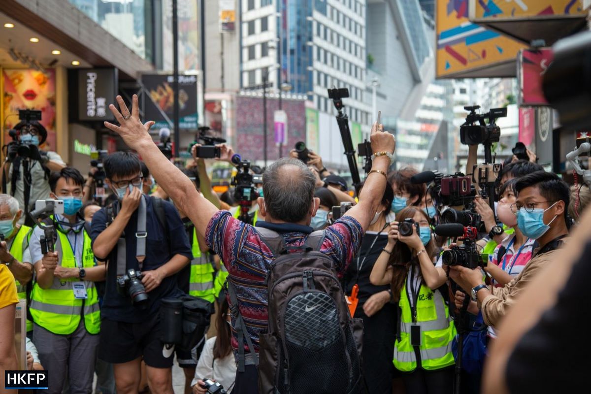 October 1 Causeway Bay Police stop and search five demands