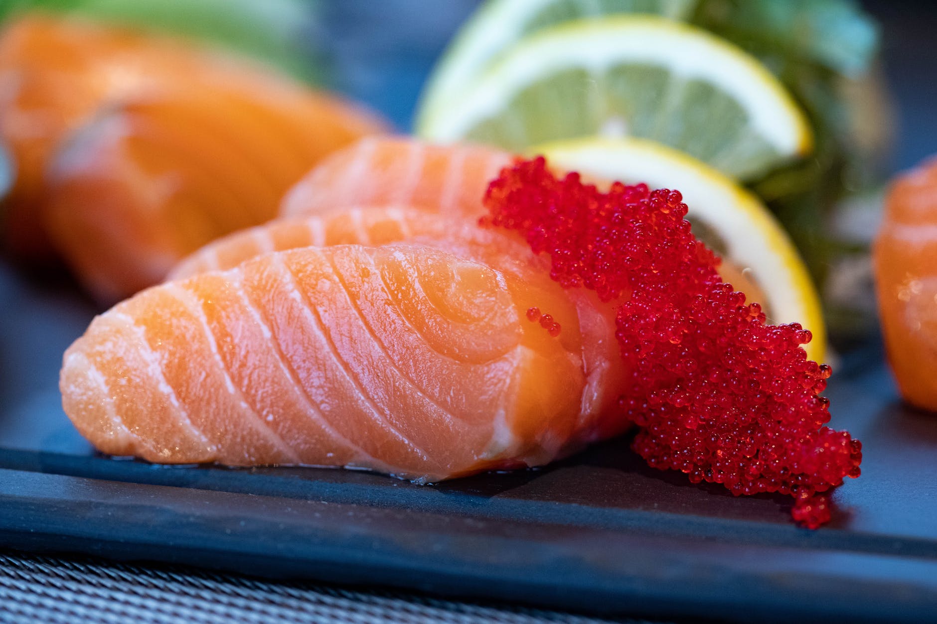close up photo of sliced salmon
