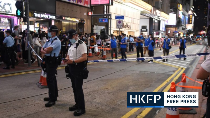 june 12 second anniversary- heavy police presence in causeway bay and mong kok