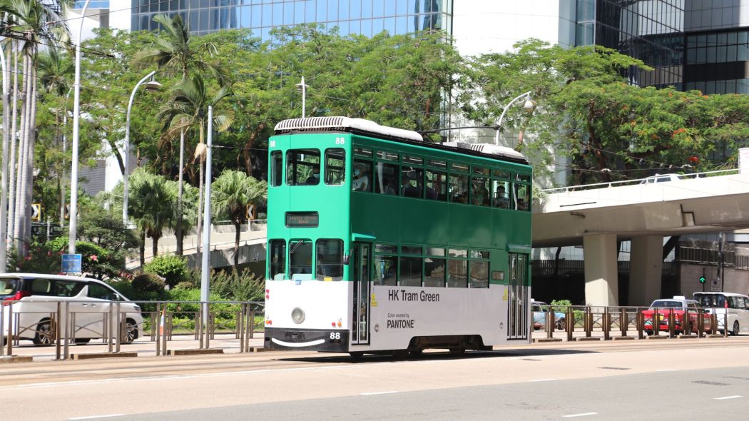 hk tram green pantone