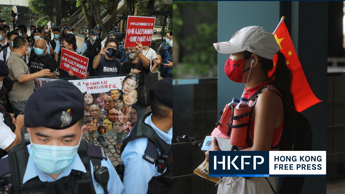In Pictures: Hong Kong officials don red masks for China National Day as thousands of police deployed