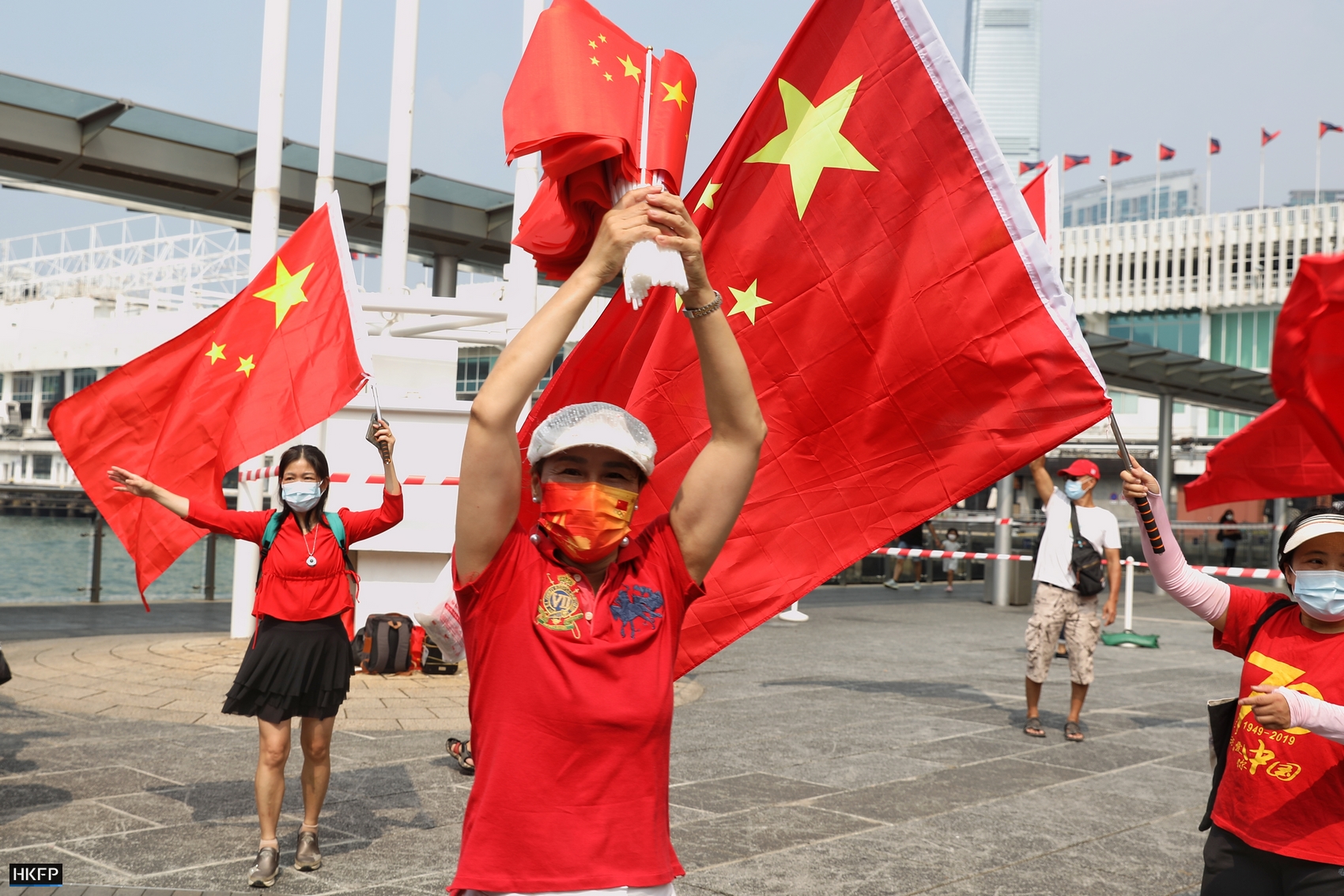 Chinese National Day Oct 1, 2021 Tsim Sha Tsui flag
