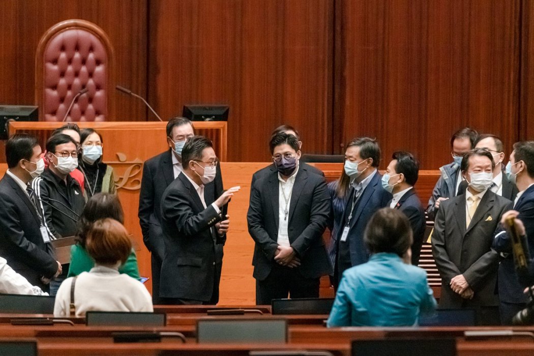 Kenneth Fok Chinese emblem LegCo open day lawmaker
