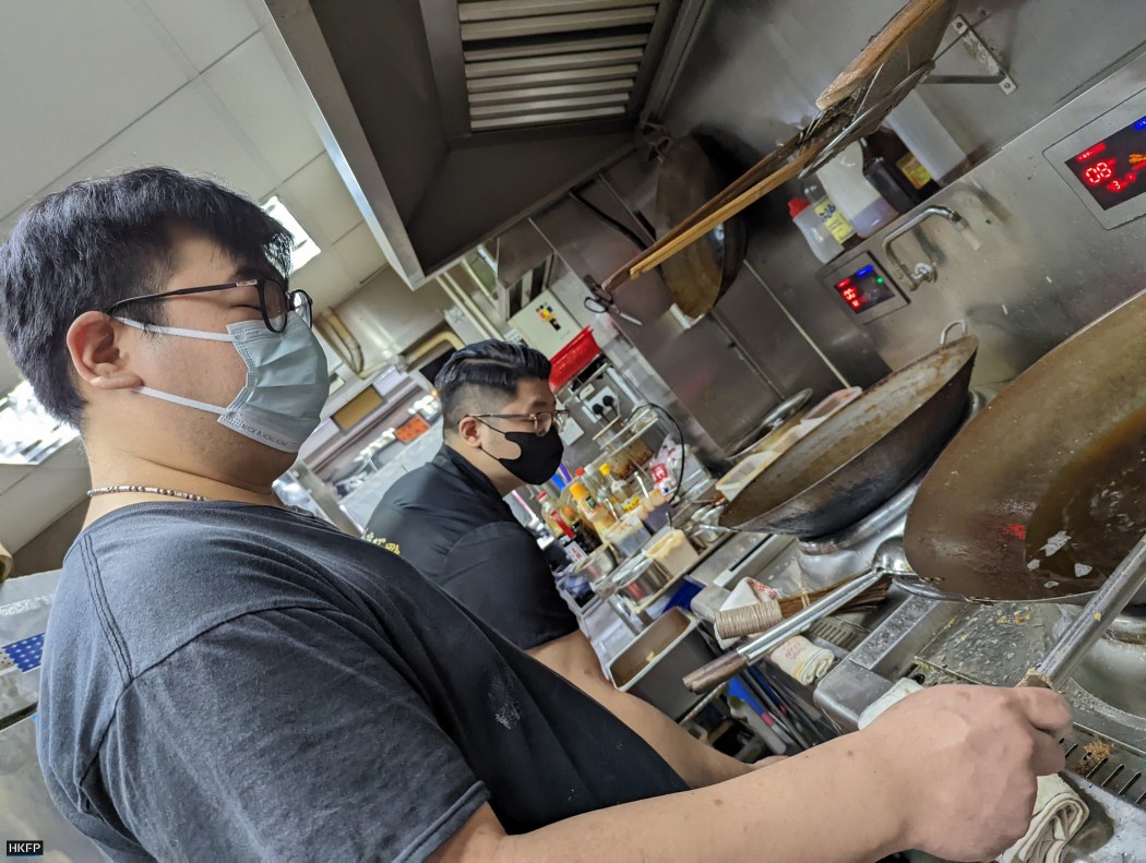 Chefs Alex Hung (foreground) and Kong Chun-ho (background) now run their own combo store in Tai Po. 