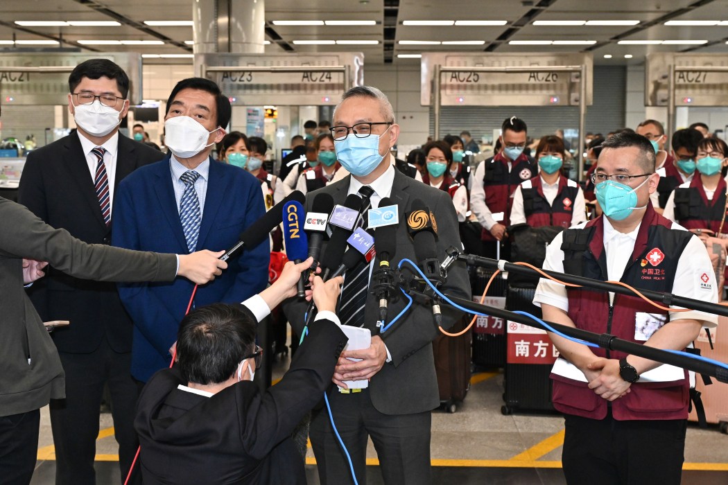 mainland medics arrived in Hong Kong Covid