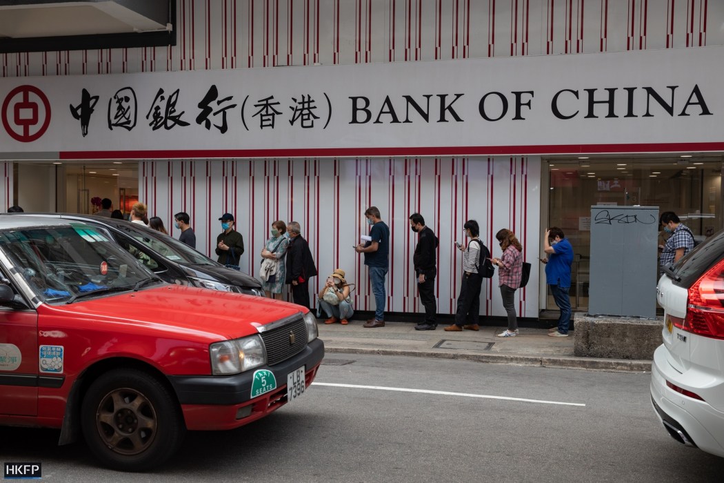 covid19 covid bank of china queue queuing banks finance economy