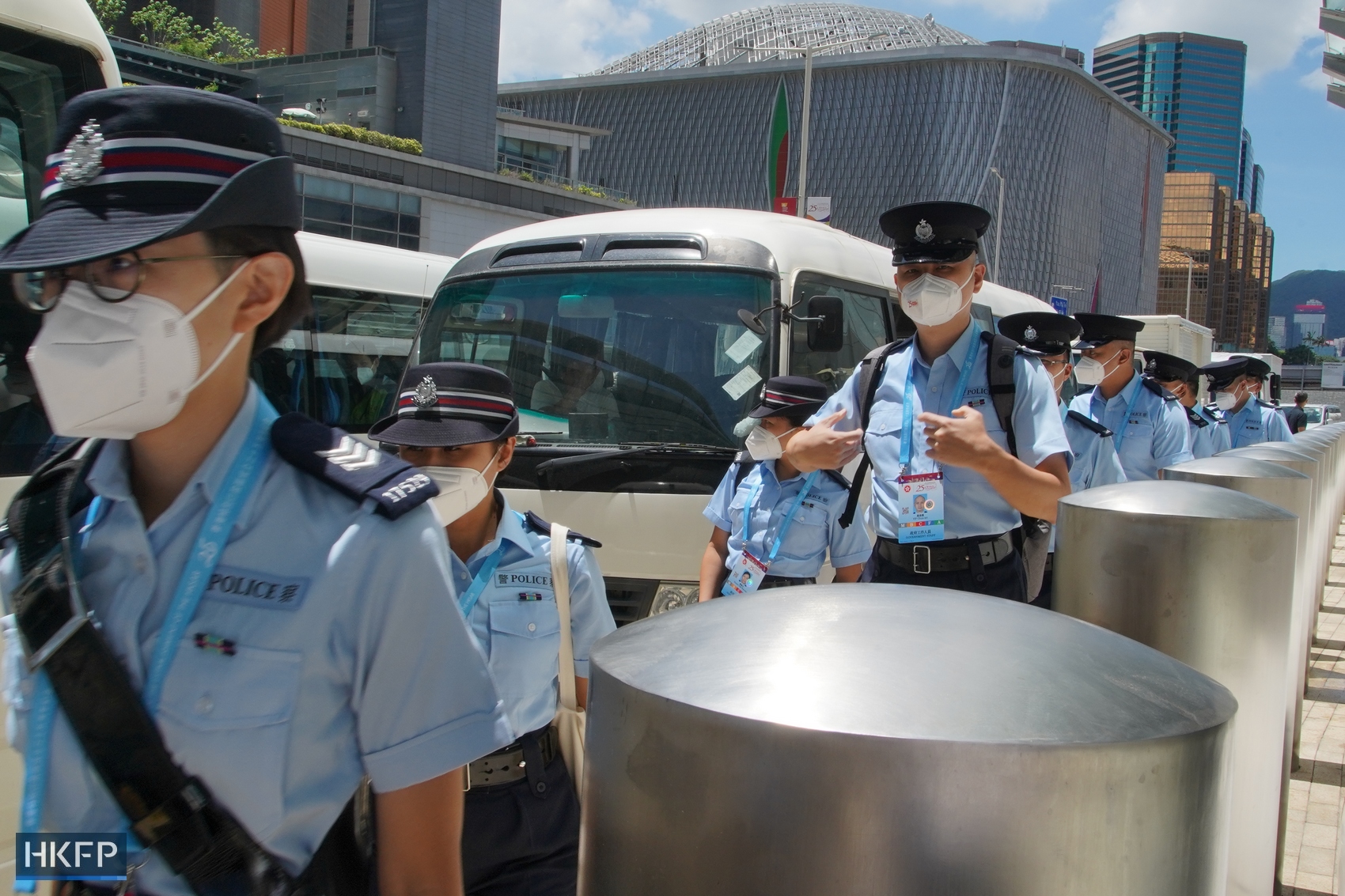 police officers west kowloon station handover anniversary