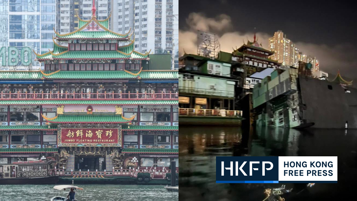 Kitchen barge of Hong Kong’s Jumbo Floating Restaurant sinks, as lawmakers urge gov’t to help keep fleet afloat