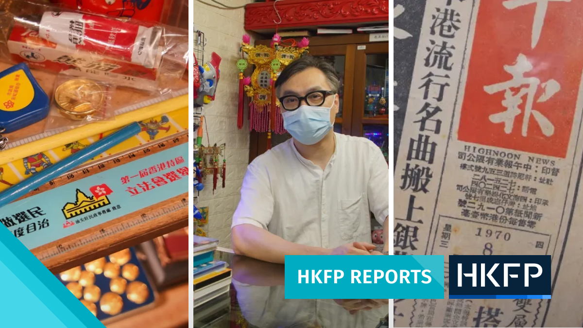 Mementos of a vanishing Hong Kong pile up at vintage second-hand store amid emigration wave
