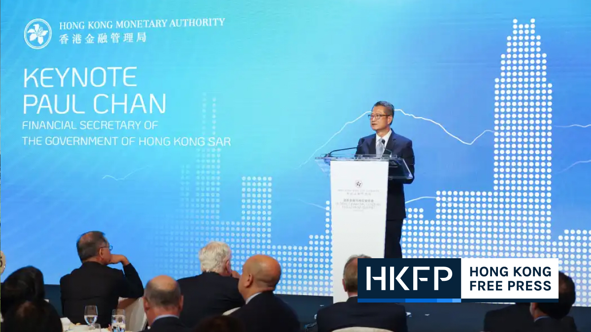 Hong Kong finance chief attends int’l banking summit after gov’t says he recovered from Covid