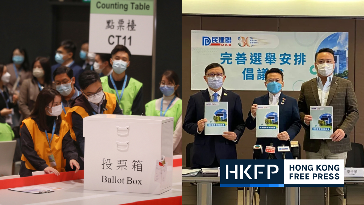 Hong Kong’s largest pro-Beijing party proposes shortening voting time as part of election ‘improvements’