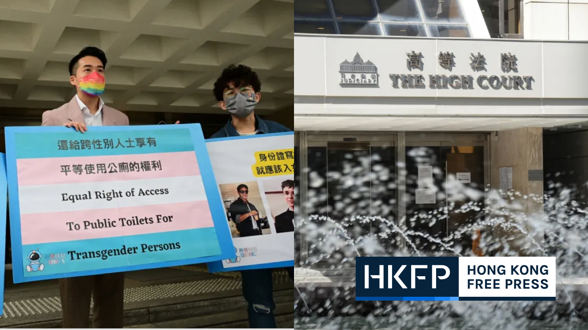 Hong Kong court hears challenge to law preventing trans people from using toilets of affirmed gender before surgery