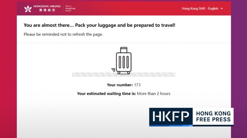 Hong Kong Airlines website