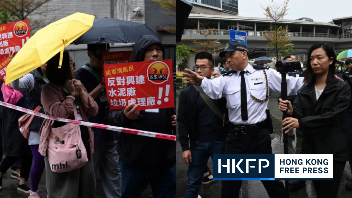 Hong Kong police make protesters wear numbered tags, carry own cordon line, 100 people max., mask-free